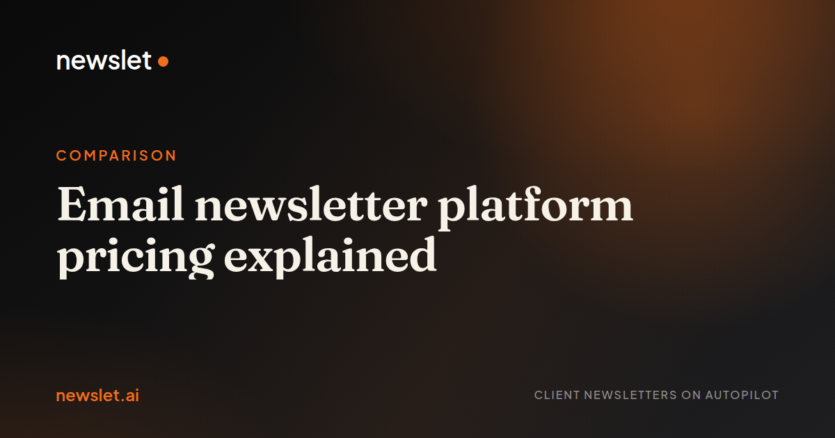 Cover image for “Email newsletter platform pricing explained”