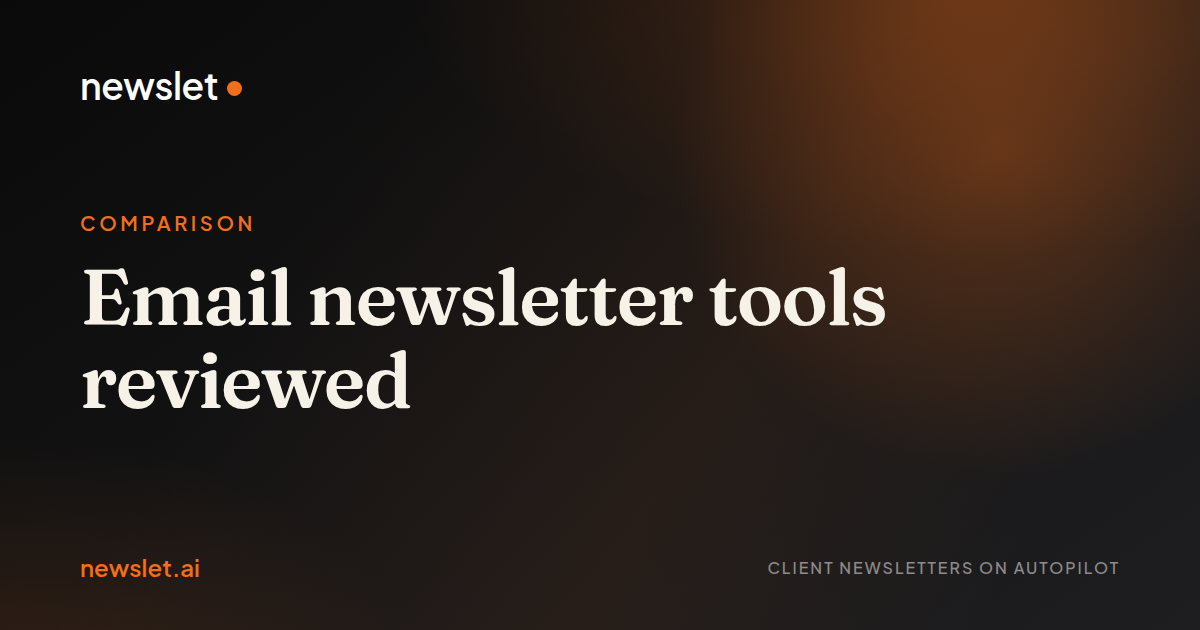 Cover image for “Email newsletter tools reviewed”