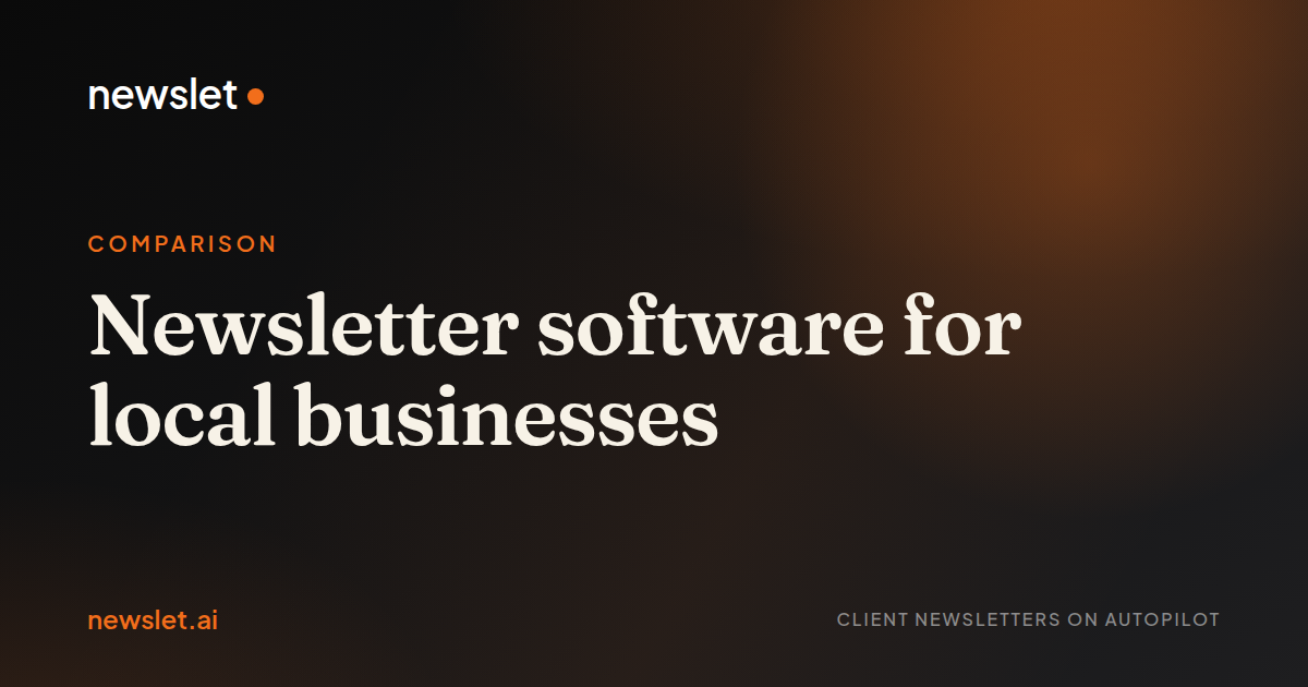 Cover image for “Newsletter software for local businesses”