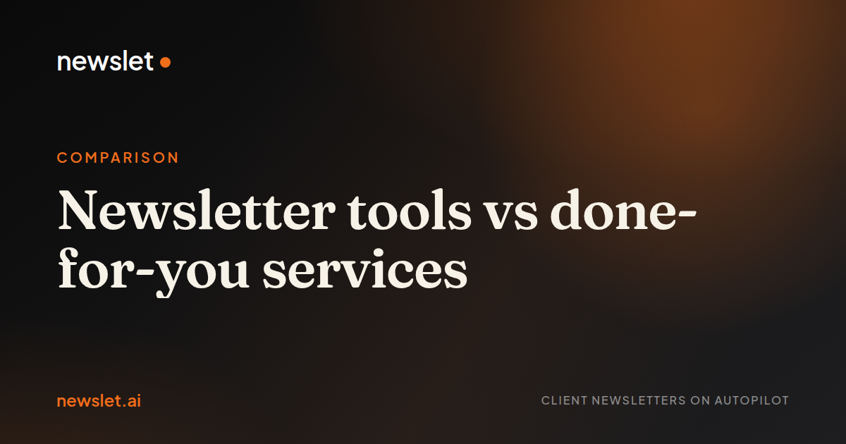 Cover image for “Newsletter tools vs done-for-you services”