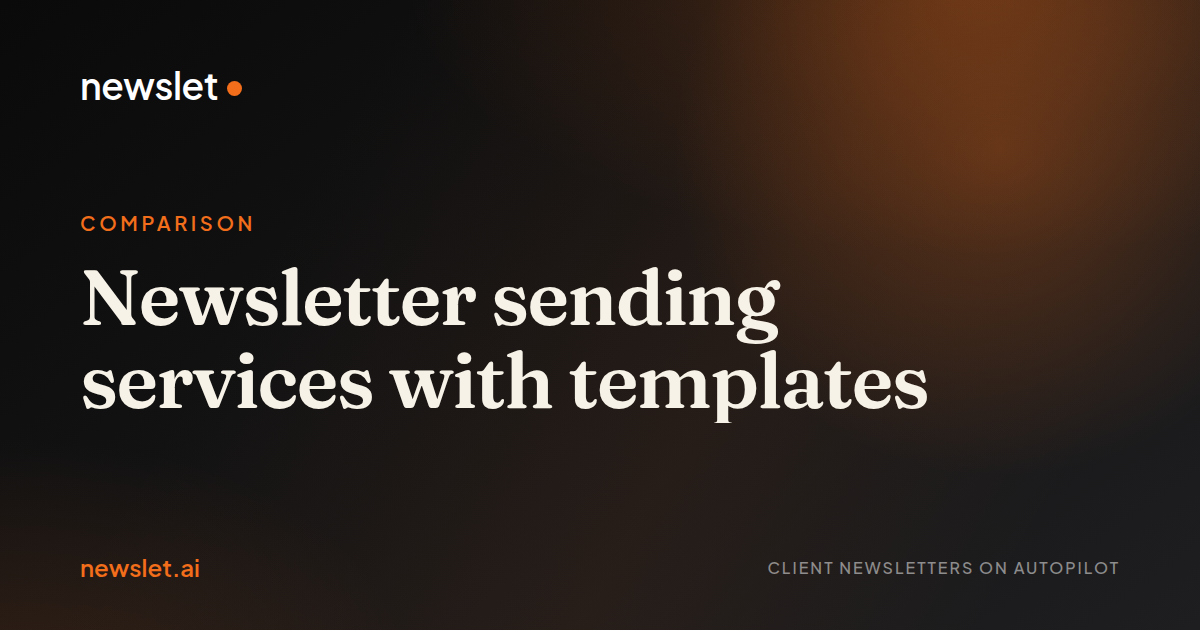 Cover image for “Newsletter sending services with templates”